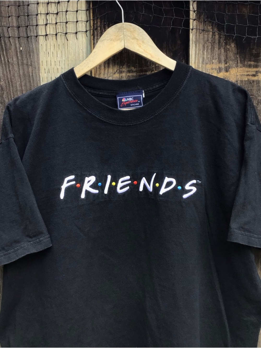 Vintage Y2K Friends Tv Show Logo T Shirt Nbc Experience Promo Black Size Xl